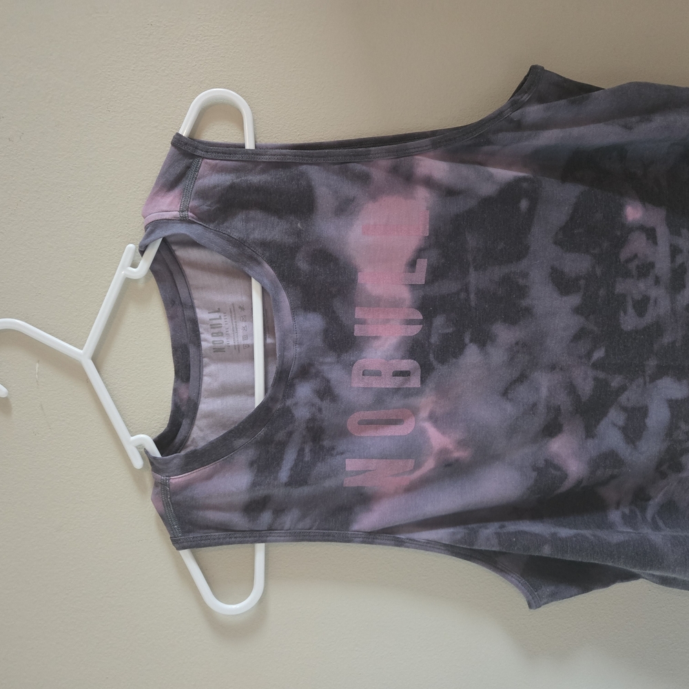 Nobull Women's Gray and Pink Tank Top
